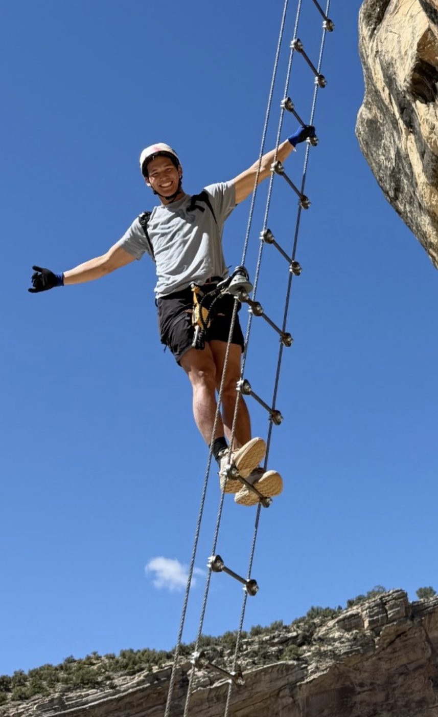 Daniel Wong on the Ashley Gorge via ferrata